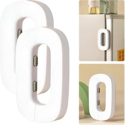Child Safety Refrigerator Lock | Self-Adhesive Double Button Childproof Freezer & Fridge Lock for Kids