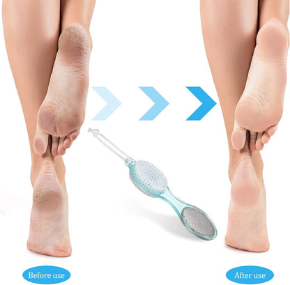 4 in 1 Pedicure Tool Callus Remover Brush – Complete Foot Care Solution