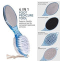 4 in 1 Pedicure Tool Callus Remover Brush – Complete Foot Care Solution