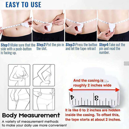 Body Measuring Automatic Telescopic Tape Measure,Perfect Body Tape Measure