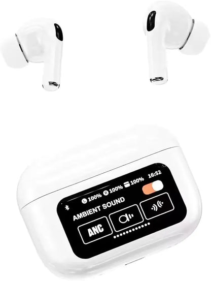A9 Pro High Quality Sound, ENC Noise Reduction Wireless AirPods With Smart Touch Screen Control