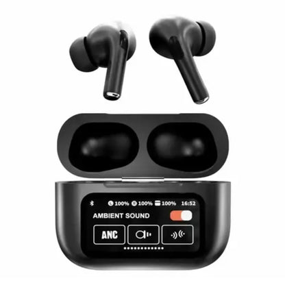 A9 Pro High Quality Sound, ENC Noise Reduction Wireless AirPods With Smart Touch Screen Control Black