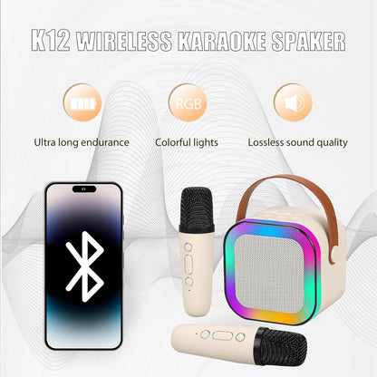 Double MIC WITH SPEAKER K12 Karaoke Machine