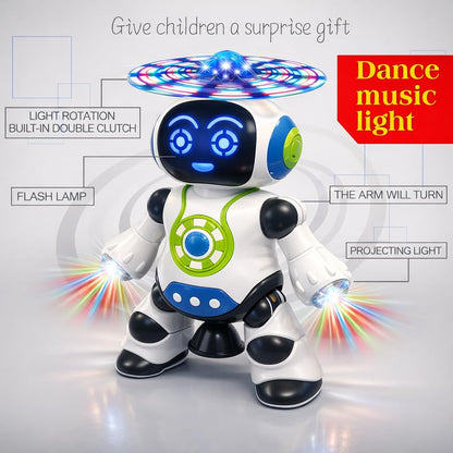 Dancing Robot Toy for Kids with Flashing Lights and Musical Sounds - Real Moving Action