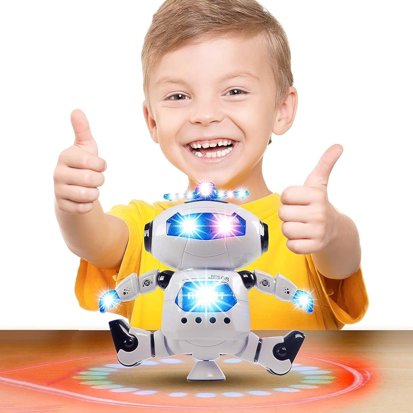 Dancing Robot Toy for Kids with Flashing Lights and Musical Sounds - Real Moving Action
