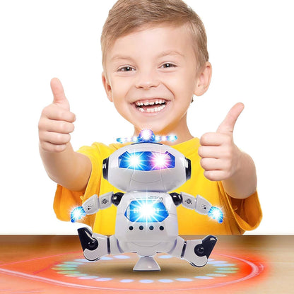 Dancing Robot Toy for Kids with Flashing Lights and Musical Sounds - Real Moving Action