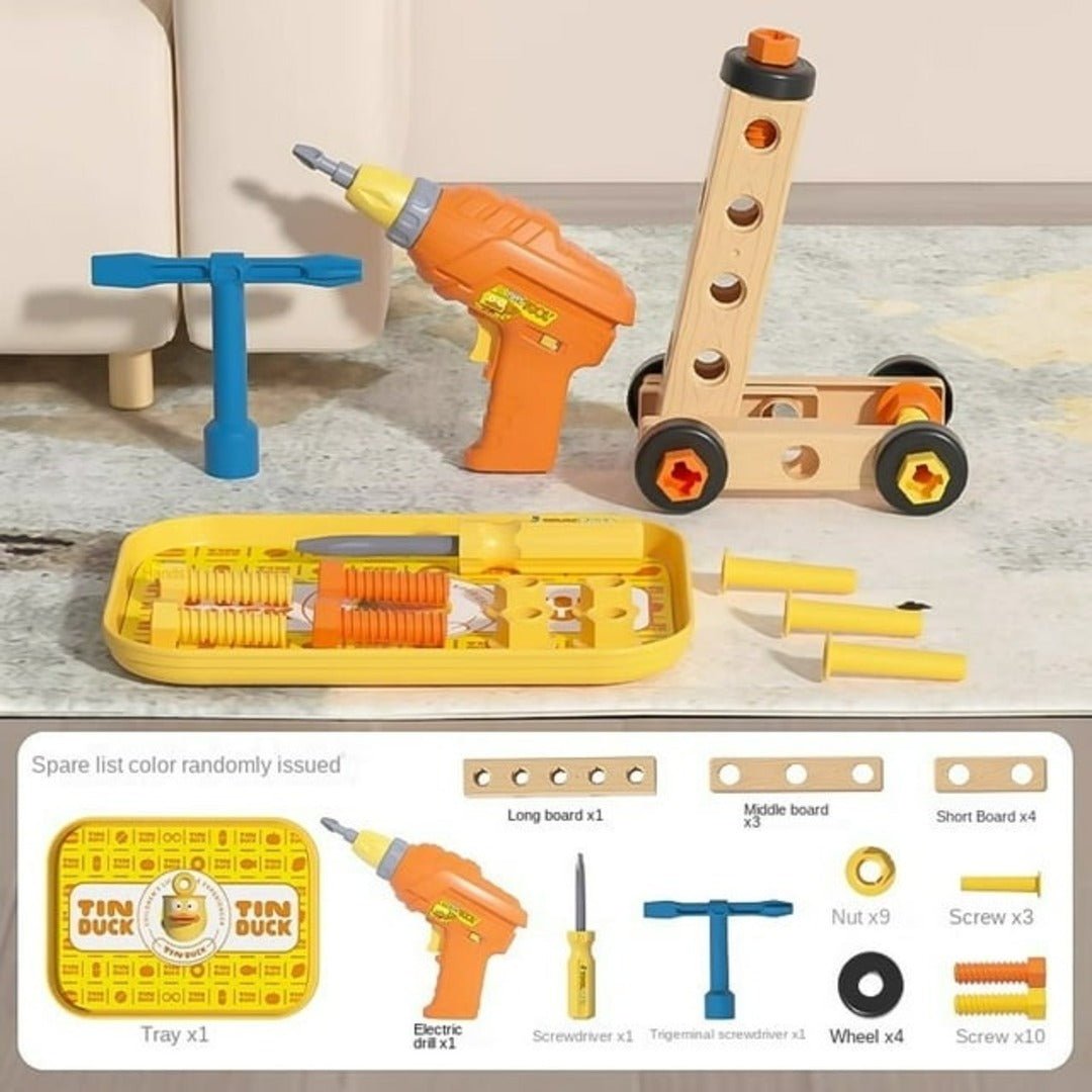 Electric Drill & Build Toy Set – Creative Construction Kit for Kids