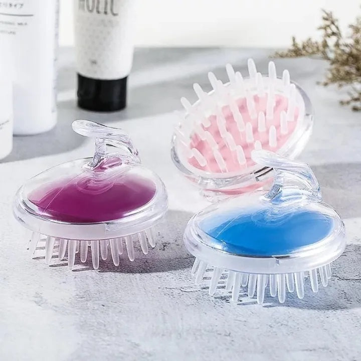 Premium Soft Silicone Head Scalp Massager Brush – Deep Cleansing Shampoo Comb for Hair Growth & Relaxing Bath Massage