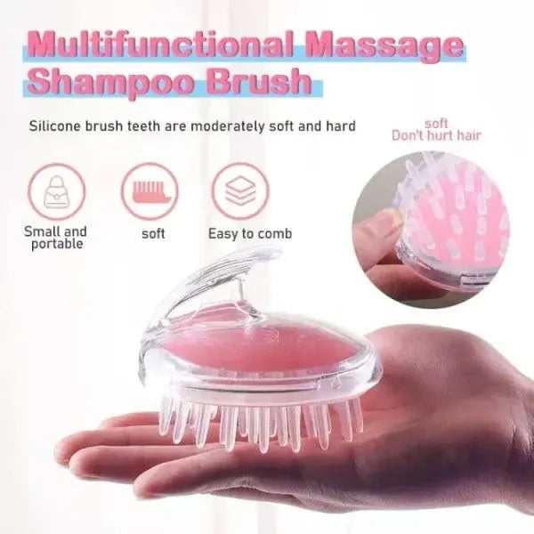 Premium Soft Silicone Head Scalp Massager Brush – Deep Cleansing Shampoo Comb for Hair Growth & Relaxing Bath Massage