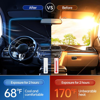 Car Sun Shade Umbrella Foldable Windshield Sun Protector UV Block Cover