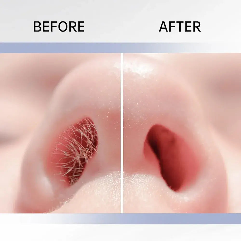 2 Pcs Nasal Manual Nose Hair Trimmer Set 360 Rotating Safe Painless Nasal Hair Remover