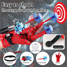 Spider Man Shooter Gloves Toy For Kids – Fun Role Play Web Launcher With Bullets And Launcher Set For Boys And Girls