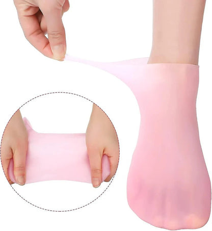 Silicon Gel Moisturizing Sock, Foot Care Protector, Women Foot Spa Pedicure Silicone Sock, Pedicure Socks For Dry Cracked Feet Heel And Soften Rough Skin