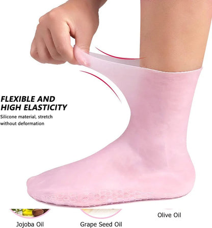 Silicon Gel Moisturizing Sock, Foot Care Protector, Women Foot Spa Pedicure Silicone Sock, Pedicure Socks For Dry Cracked Feet Heel And Soften Rough Skin