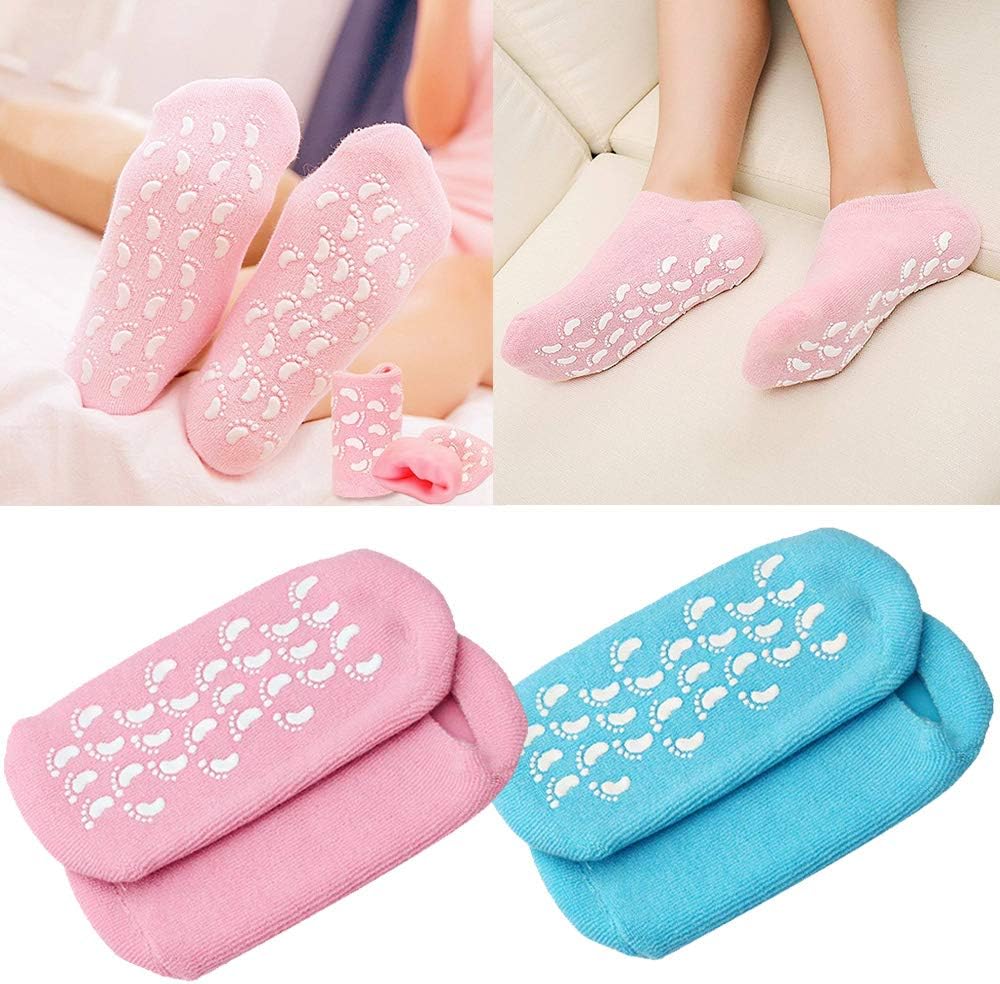 1 Pairs of Gel Socks - Soft Moisturising Socks, Gel Socks, Spa Socks, Super Soft Spa Socks with Gel, Moisturising Socks, Can be Used for Cracked Skin