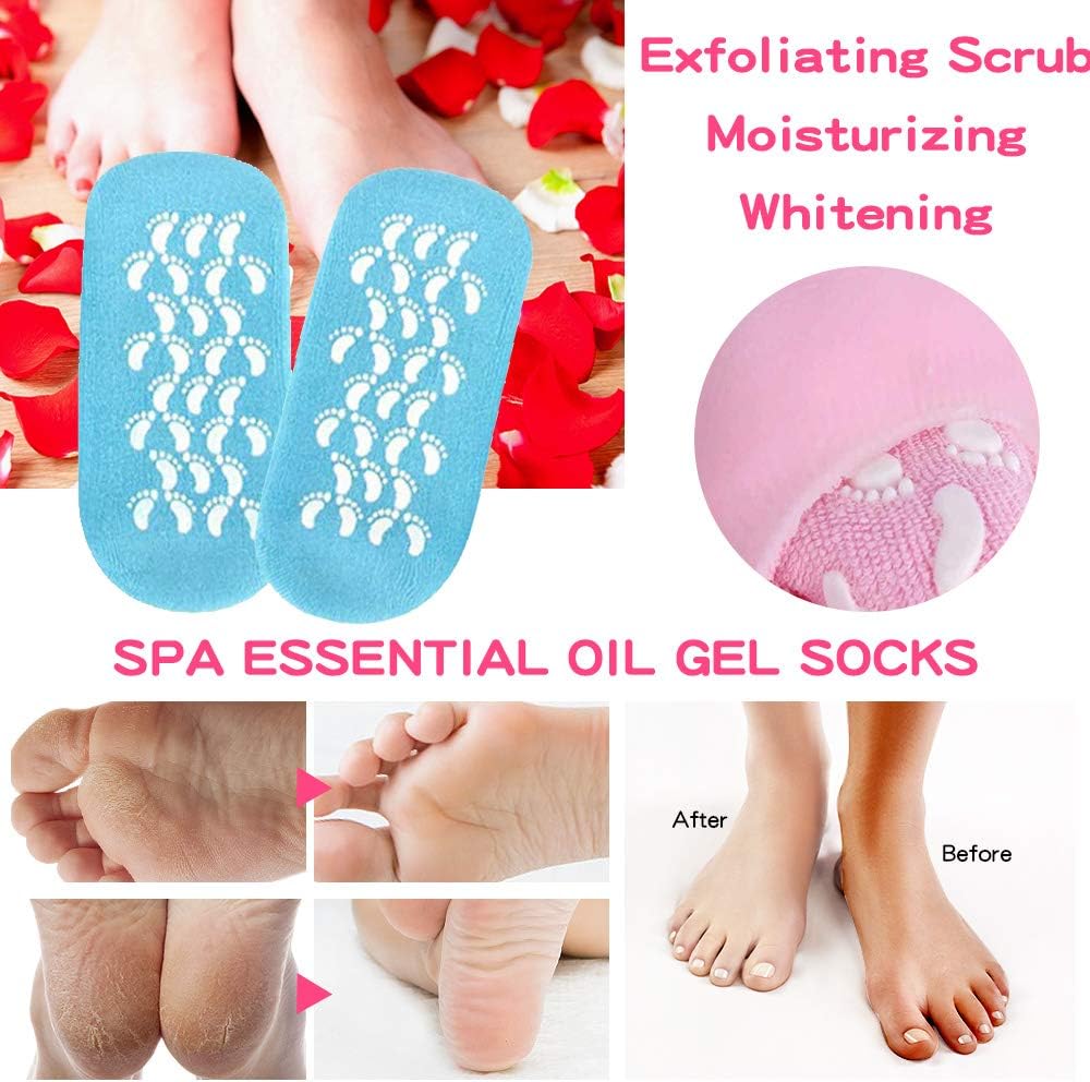 1 Pairs of Gel Socks - Soft Moisturising Socks, Gel Socks, Spa Socks, Super Soft Spa Socks with Gel, Moisturising Socks, Can be Used for Cracked Skin