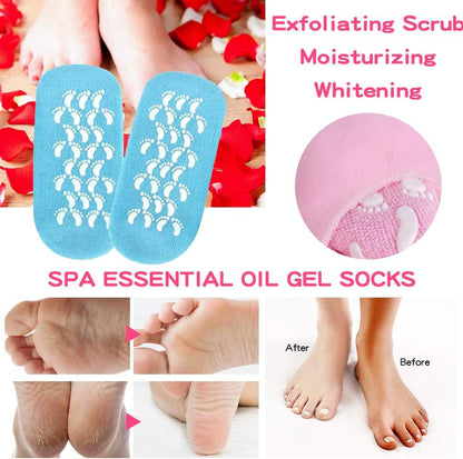 1 Pairs of Gel Socks - Soft Moisturising Socks, Gel Socks, Spa Socks, Super Soft Spa Socks with Gel, Moisturising Socks, Can be Used for Cracked Skin