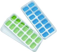 Silicon Ice Cube Tray With 11 Ice Cube Flexible Mold / Easy Push Pop Out Silicone Ice Tray Kitchen Tool Utensils For Freezer (Random Shap)