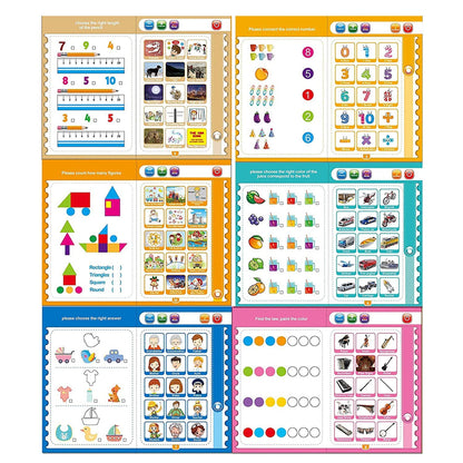 Kids Intelligence English Letters & Words Learning Sound Book - Fun Educational Toys, Activities with Numbers, Shapes, Animals Phonetic Learning for Toddlers (E-Book, Multi)