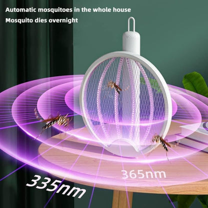 Foldable Mosquito Killer Racket Trap Rechargeable Bug Zapper Racket