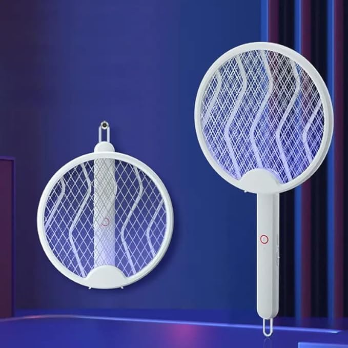 Foldable Mosquito Killer Racket Trap Rechargeable Bug Zapper Racket
