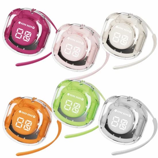 Air31 earbuds With SILICON POUCH wireless crystal Transparent and Bluetooth Air 31Type C