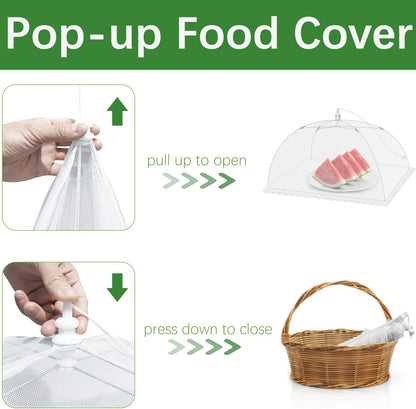 Foldable Mesh Food Cover Tent | Pop-Up Kitchen Food Protector for Fruits, Meals & Outdoor Dining