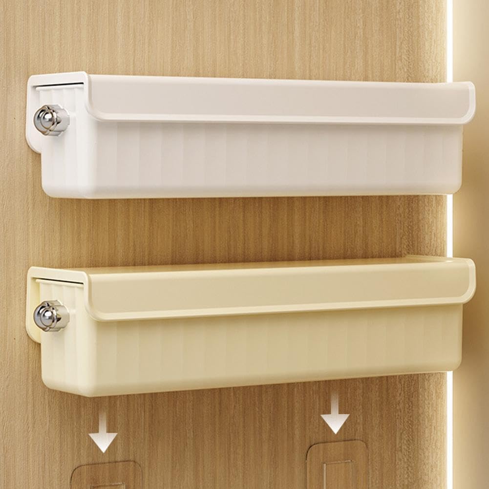 Wall Mounted Sock Storage Box with Drawer Compact Wardrobe Organizer for Socks Ties Underwear Closet Home Use