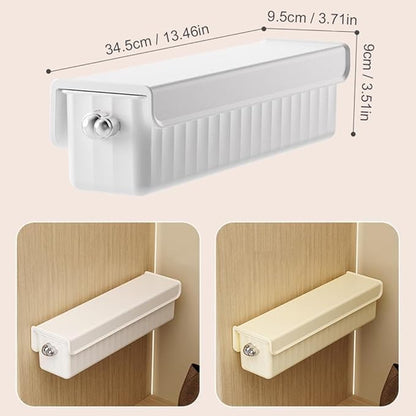 Wall Mounted Sock Storage Box with Drawer Compact Wardrobe Organizer for Socks Ties Underwear Closet Home Use