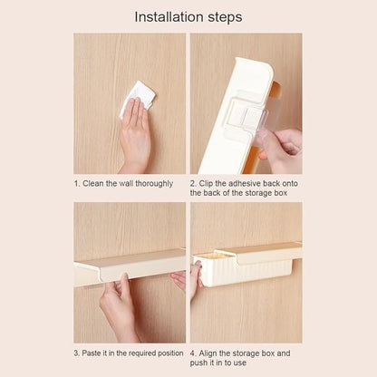 Wall Mounted Sock Storage Box with Drawer Compact Wardrobe Organizer for Socks Ties Underwear Closet Home Use