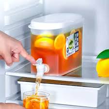 Cold Kettle with Faucet Refrigerator Fruit Teapot Summer Household Lemonade Bottle Large Capacity Ice Water Cool Bucket