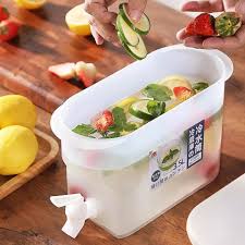 Cold Kettle with Faucet Refrigerator Fruit Teapot Summer Household Lemonade Bottle Large Capacity Ice Water Cool Bucket
