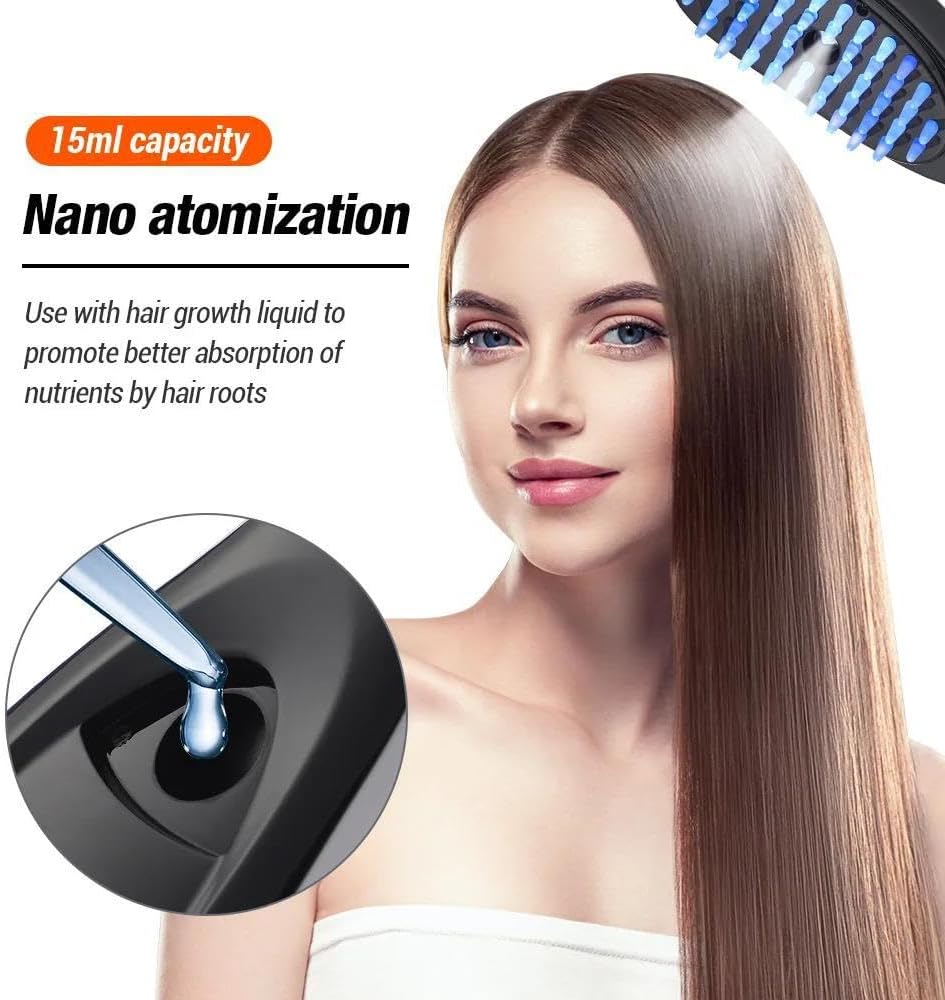 Steam Hair Comb 3D Massager for Head Ultrasonic Vibration Atomization Electric Massage Steam Hair Brush