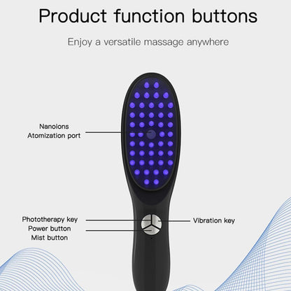Steam Hair Comb 3D Massager for Head Ultrasonic Vibration Atomization Electric Massage Steam Hair Brush
