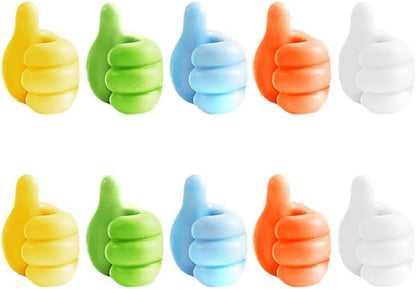 10 Pcs Silicone Thumb Wall Hook