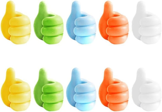 10 Pcs Silicone Thumb Wall Hook