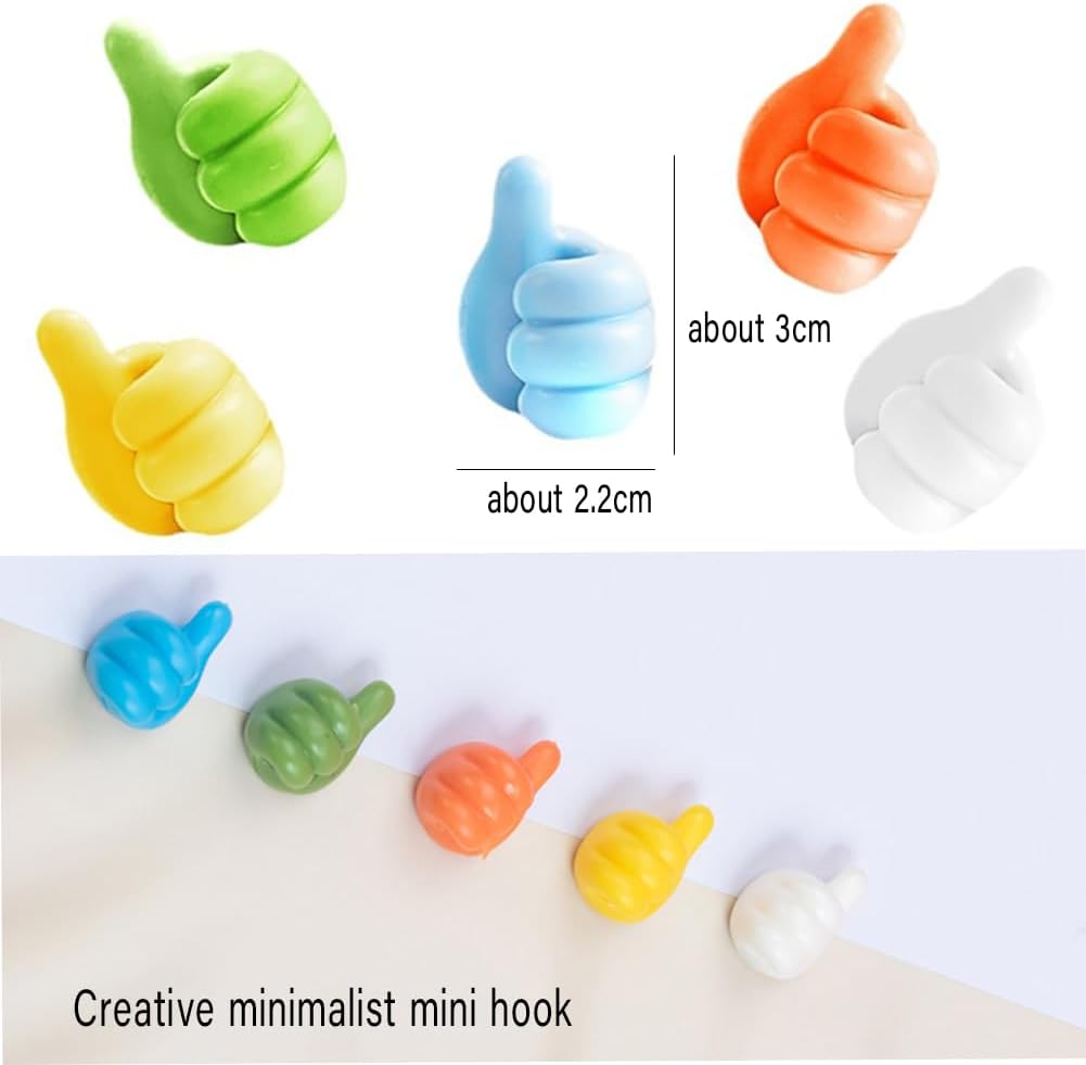 10 Pcs Silicone Thumb Wall Hook