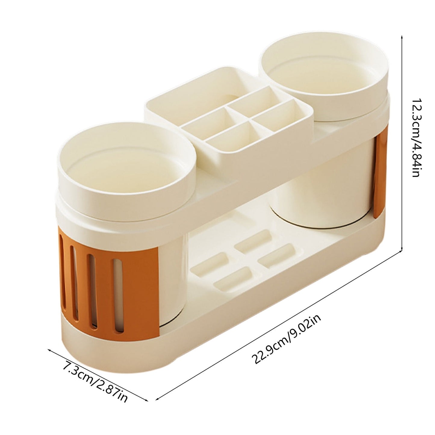 Toothbrush Holders for Bathrooms Toothbrush Holder with 2 Cups Set Tooth Brush Toothpaste Caddy Storage Small Bathroom Countertop Organizer Stand