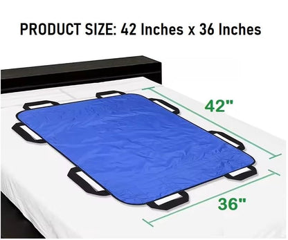 Positioning Bed Pad with Handles Washable Draw Sheets for Hospital Bed Ridden Patient Clothes Waterproof Glide Sheets for Patients Moving Pad for Lifting & Transfer Sheet 44" x 27" Inches