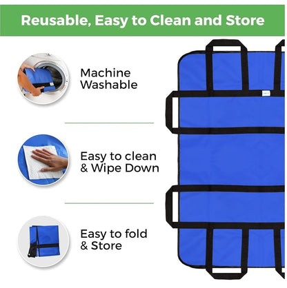Positioning Bed Pad with Handles Washable Draw Sheets for Hospital Bed Ridden Patient Clothes Waterproof Glide Sheets for Patients Moving Pad for Lifting & Transfer Sheet 44" x 27" Inches