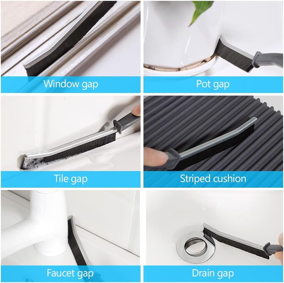 Hard Bristle Crevice Cleaning Brush Cleaning Tools for Household Use Multifunctional Gap Cleaning Supplies for Kitchen Bathroom Toilet Window Vehicle Faucets Grout Home Plastic