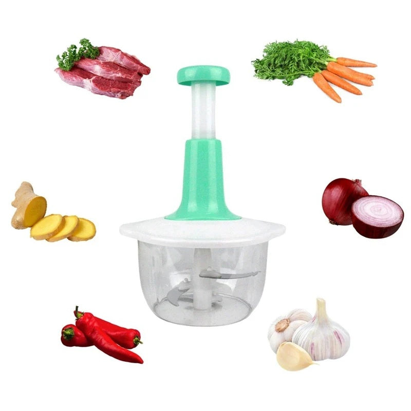 Manual Hand Push Chopper/ multifunctional Hand Pat Chopper And Mixer/press Cutter Vegetable Meat Grinder 1.5 Liter