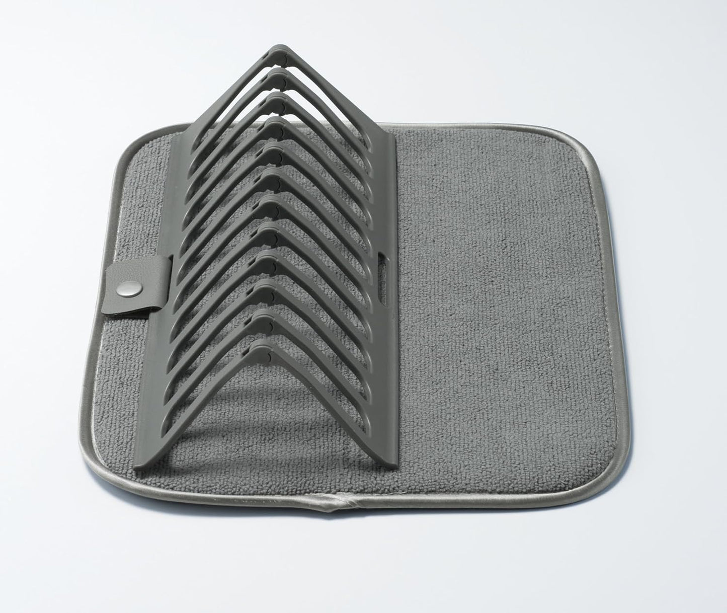 New Dish Drying Rack With Absorbent Microfiber Mat