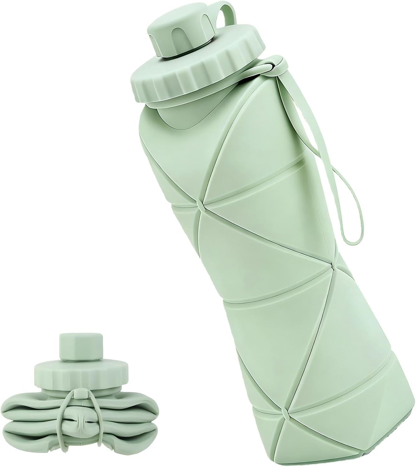 Collapsible Water Bottle Silicone Foldable Water Bottles For Travel Easy To Carry Design