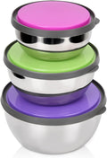 Stainless Steel Colourful 3pcs Bowl Set