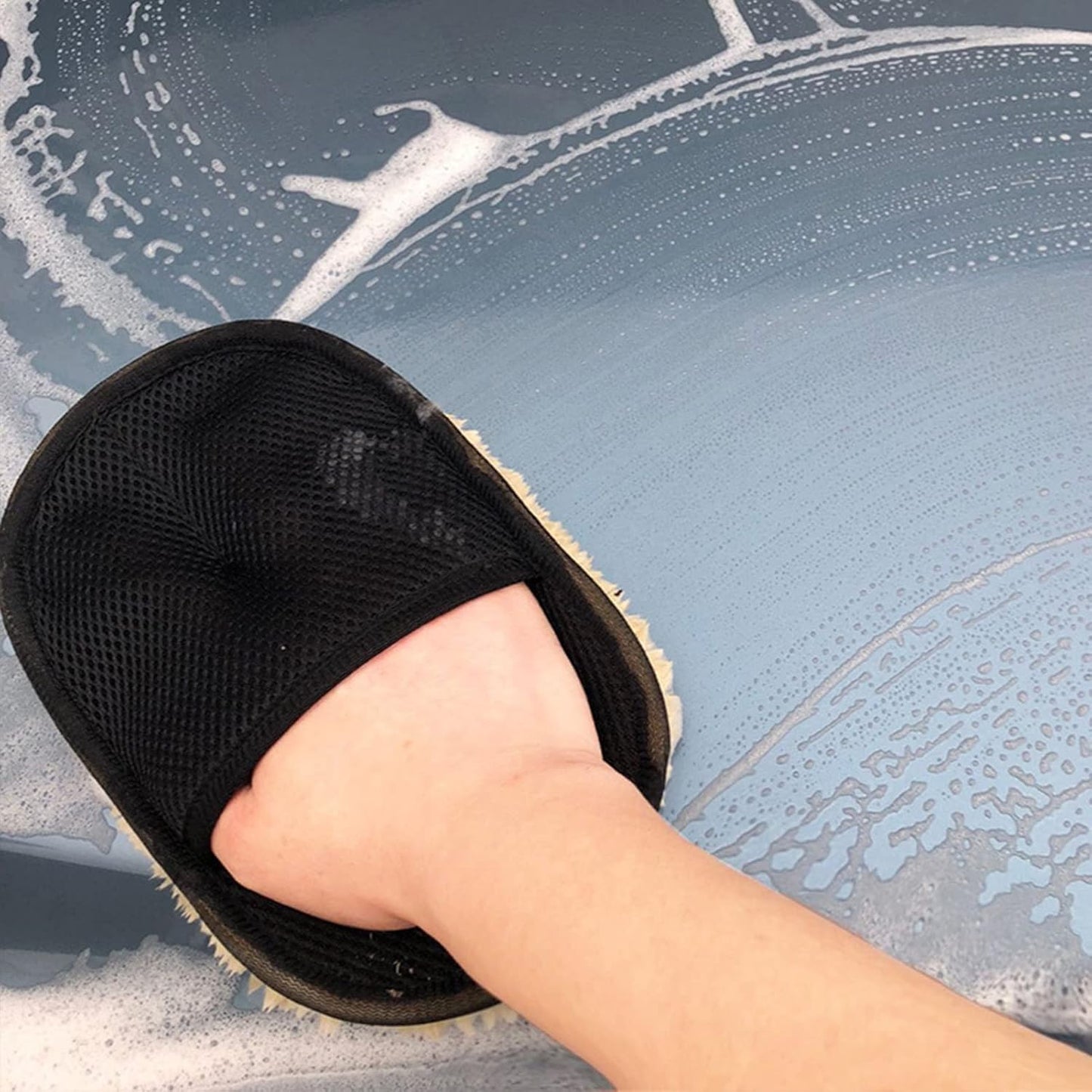 Car Cleaning Woolen Glove Premium Super Soft Scratch Proof Woolen Gloves For Car Glass And Body Cleaning