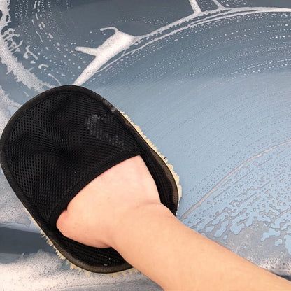 Car Cleaning Woolen Glove Premium Super Soft Scratch Proof Woolen Gloves For Car Glass And Body Cleaning