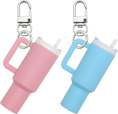 Mini Keychain Stanley Style Tumbler With Mini Storage inside