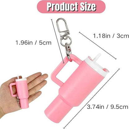 Mini Keychain Stanley Style Tumbler With Mini Storage inside
