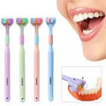 Three Sided Toothbrush Soft Bristles Gentle Clean Replaceable Heads 360 Degree Coverage Toothbrush